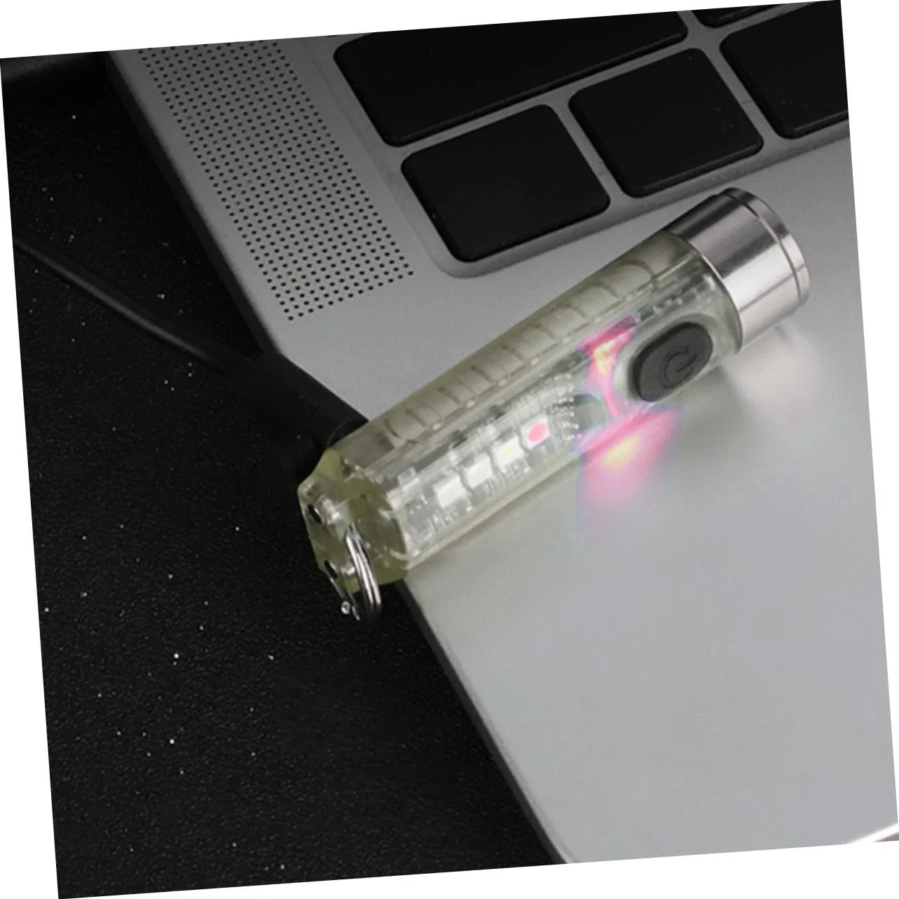 Ліхтарик-брелок LALAFINA LED Акумуляторний Міні USB Компактний Легкий Міцний PC і Нержавіюча Сталь Висока Яскравість для Кемпінгу, фото №3