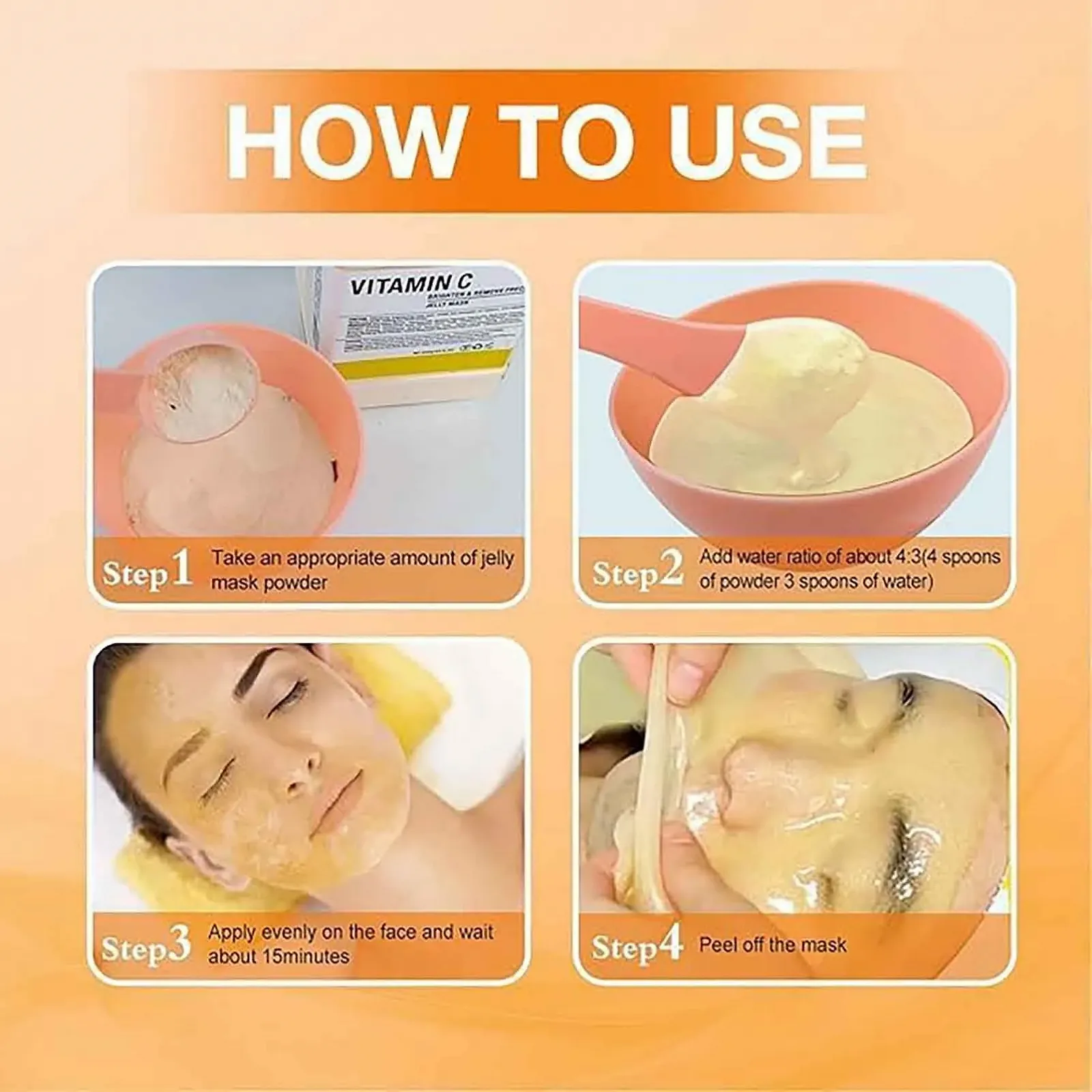 Маска для обличчя желеподібна Вітамін C Відлущувальна, фото №6