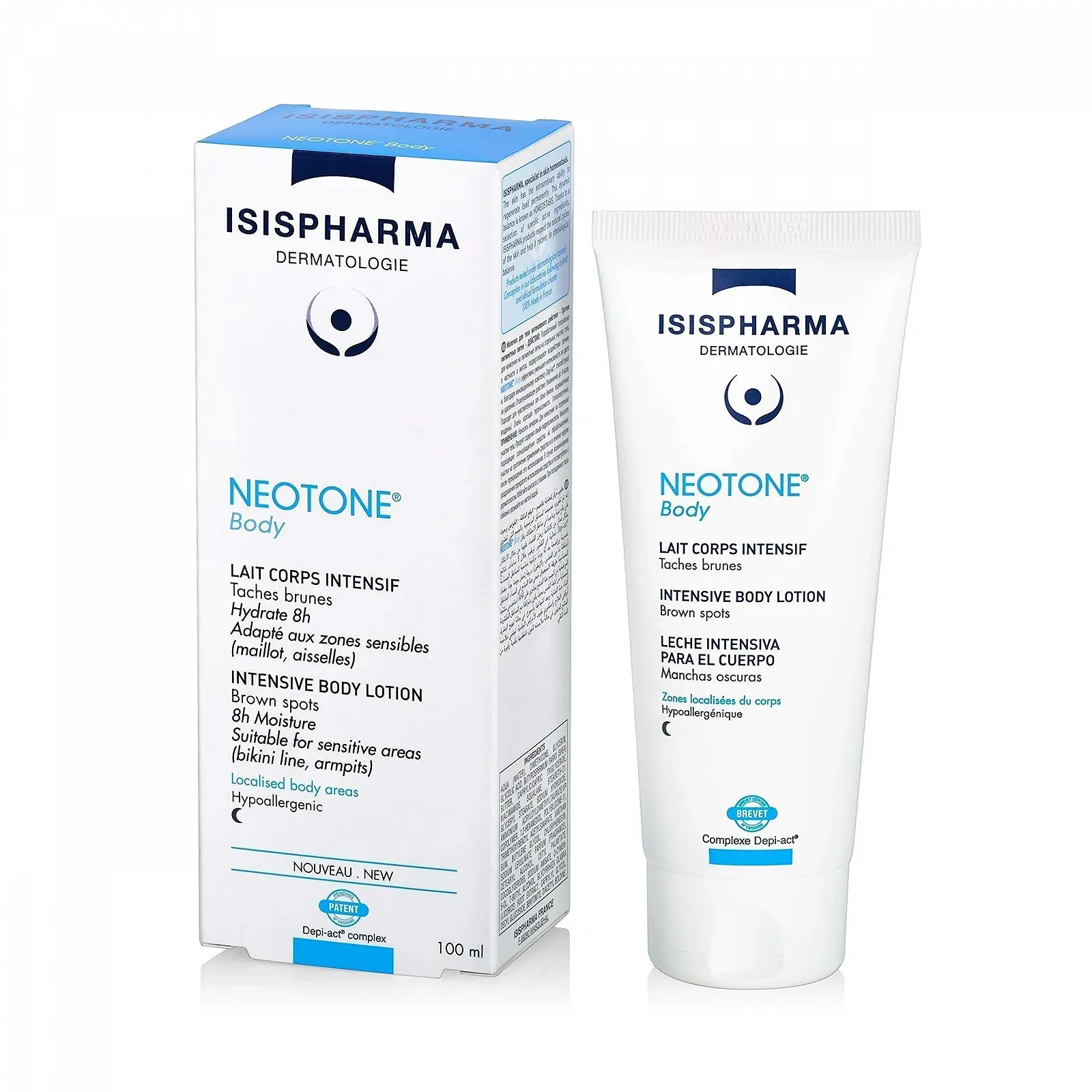 Лосьйон для тіла Isispharma Neotone Body Intensive для пігментних плям - Нічний догляд, підходить для чутливої шкіри, 100 мл, фото №4