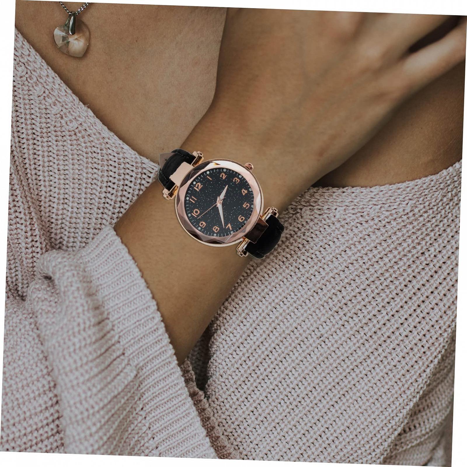 Часы Кварцевые Цифровые VALICLUD Черная Кожа, фото №7