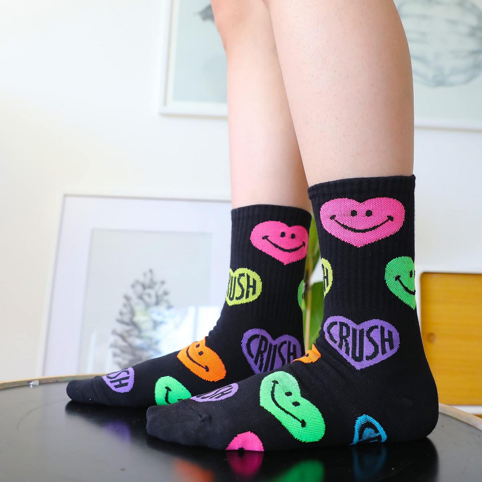 Носки Generic Smile Rainbow _4 Colours, Multi, 35-39, W-L-010, Белый, Черный, Multi, W-L-013, Белый, Черный, Multi, фото №5