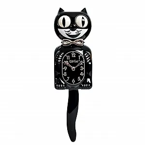 Годинник Kit Cat Retro кухонний 40 см Black - Фото 1