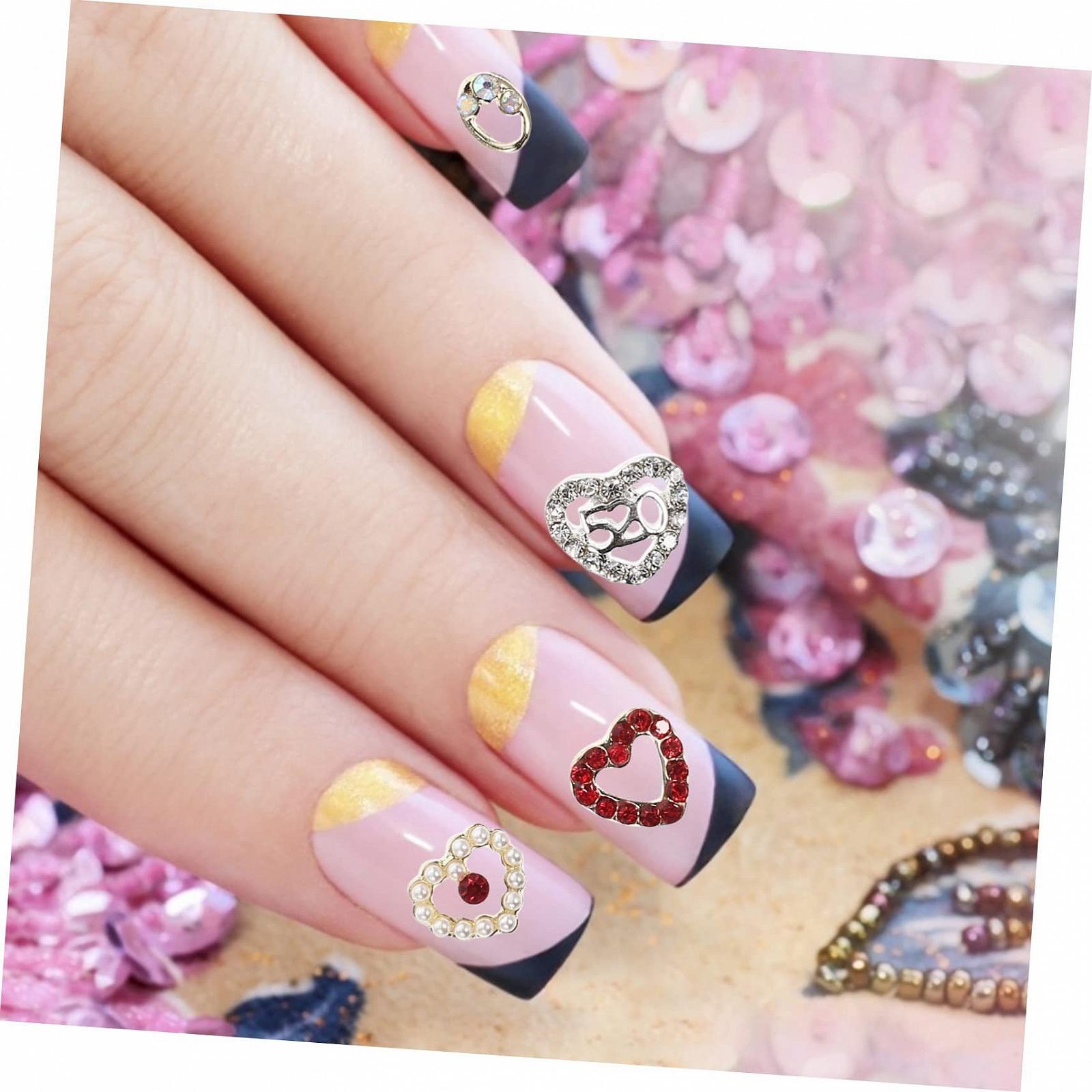 Украшения для ногтей в форме сердца Healvian, 40 шт., фото №4