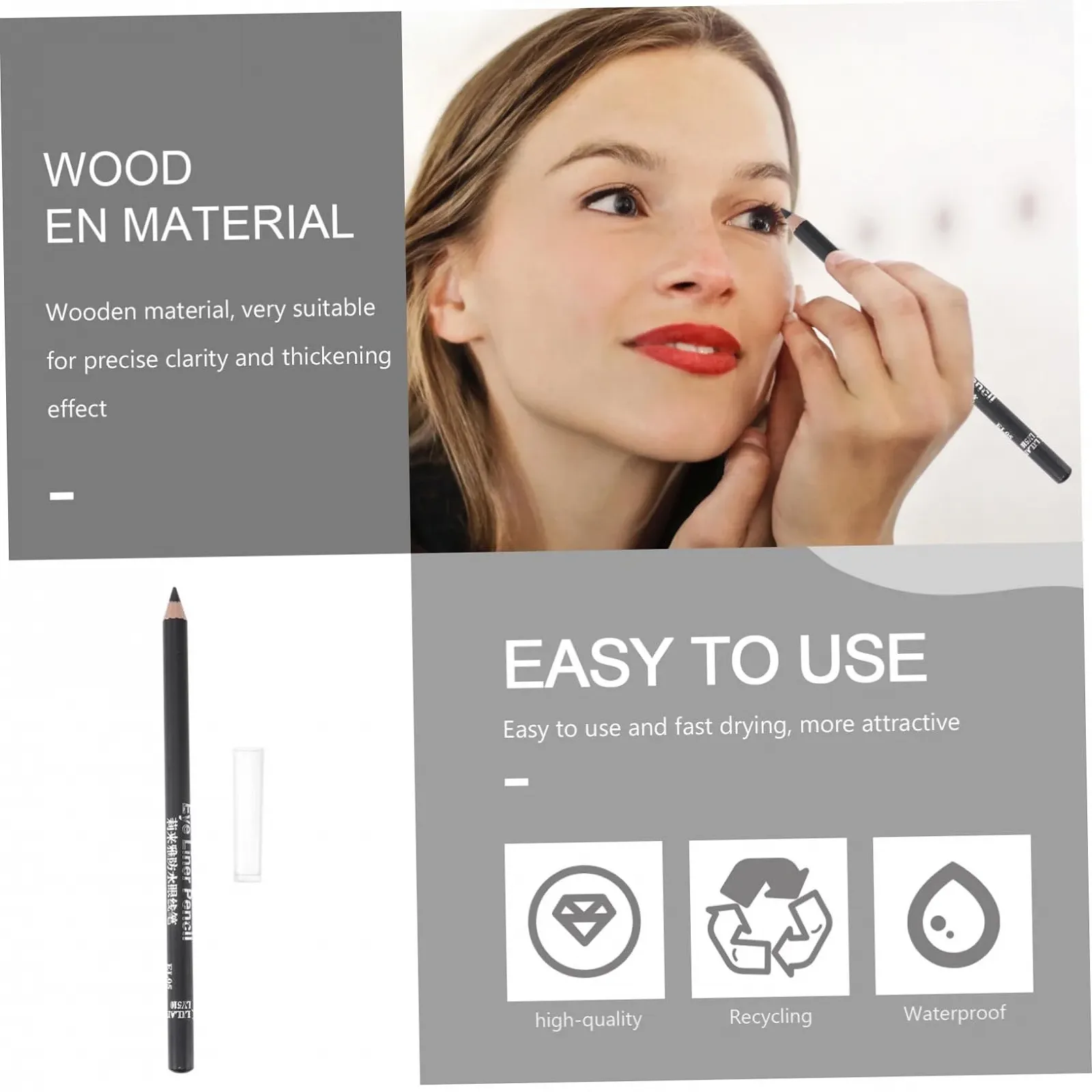 Олівець для очей Beavorty водостійкий, фото №6 Олівець для очей Beavorty водостійкий, фото №6