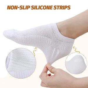 Носки-следки Женские 35-38 39-42, Носки с силиконом против скольжения, Носки для бега, Короткие носки с смягчением, Невидимые synthetic.ua - Фото 1