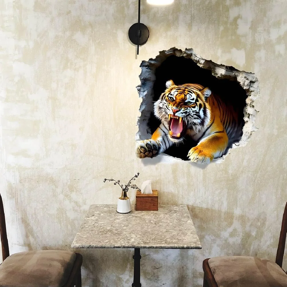 3D Наклейка на стіну SUPERDANT Тигр 70 x 30 см, фото №4