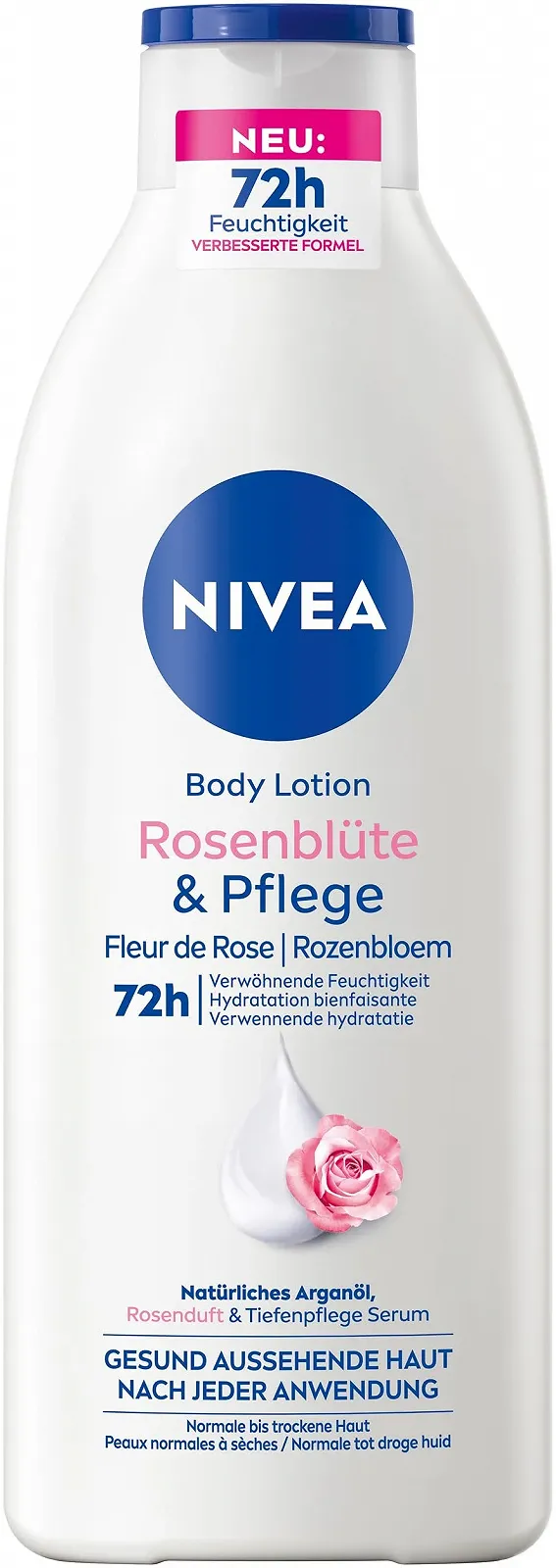 Лосьйон для тіла NIVEA Rose Petal & Care з аргановою олією, 400 мл, фото №1
