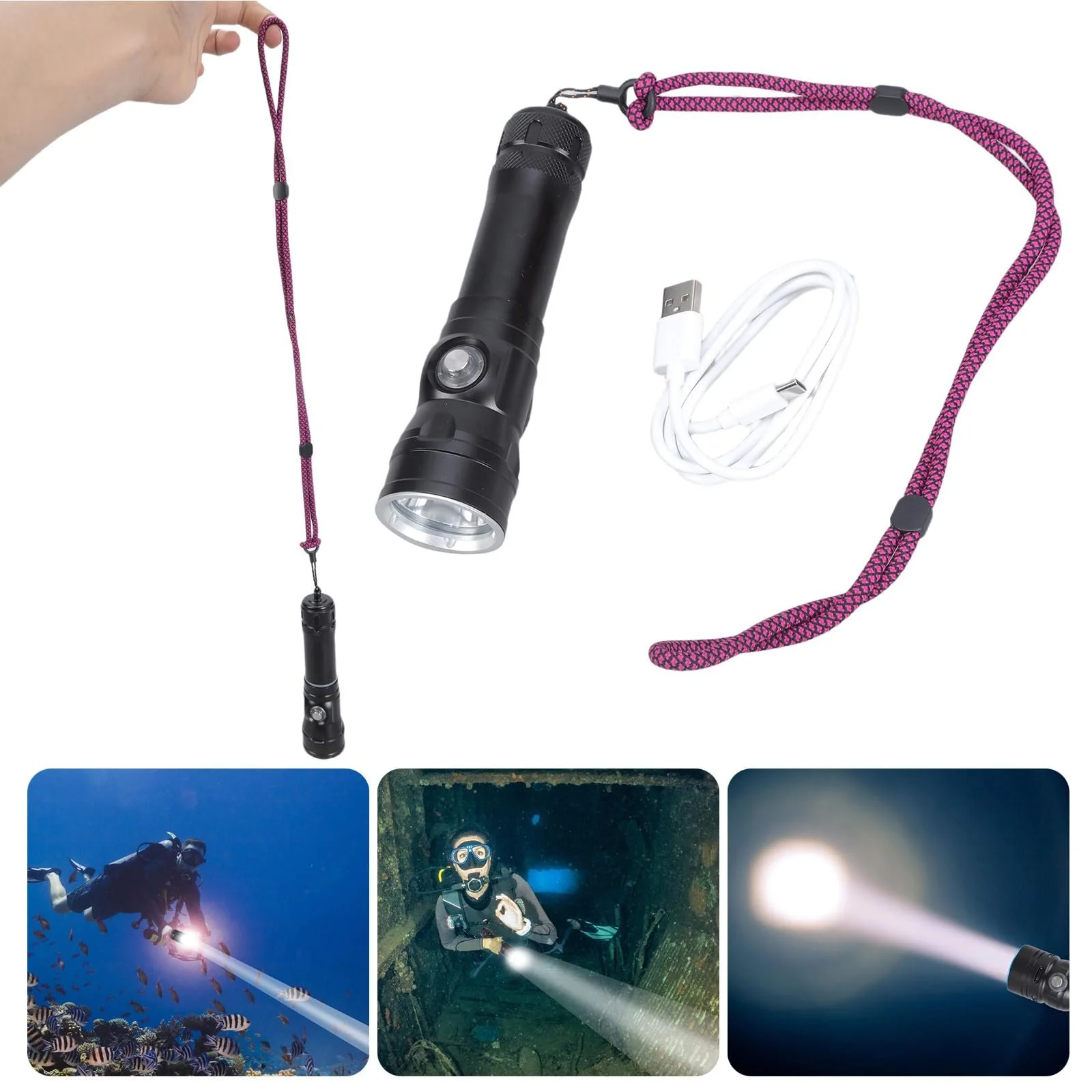 Підводний Ліхтар Маленький LED Водонепроникний, фото №2 Підводний Ліхтар Маленький LED Водонепроникний, фото №2