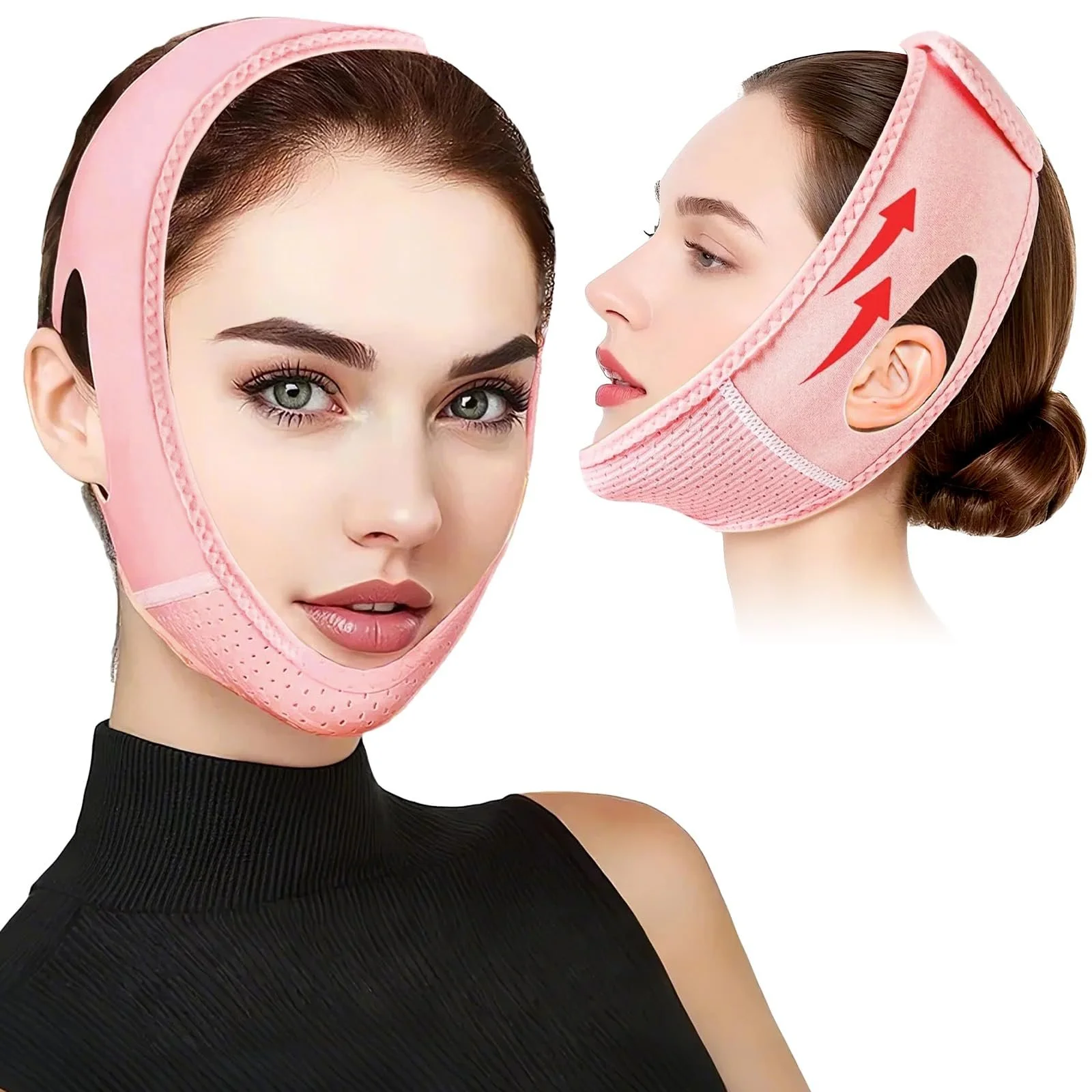 Маска для підтяжки підборіддя для сну, багаторазова маска для щелепи, дихаюча та зручна для жінок та чоловіків, фото №1