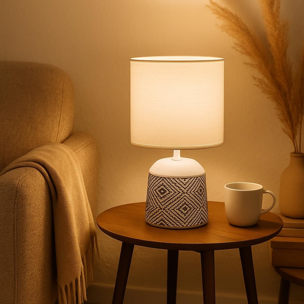 Настільна лампа Luxus Vienna H 30 x Діаметр 15 E14 Кераміка Сірий, фото №8