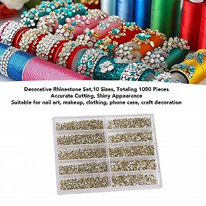 Стрази для нігтів 1000 шт. Блискучі кристали 10 розмірів Блискітки synthetic.ua - Фото 1