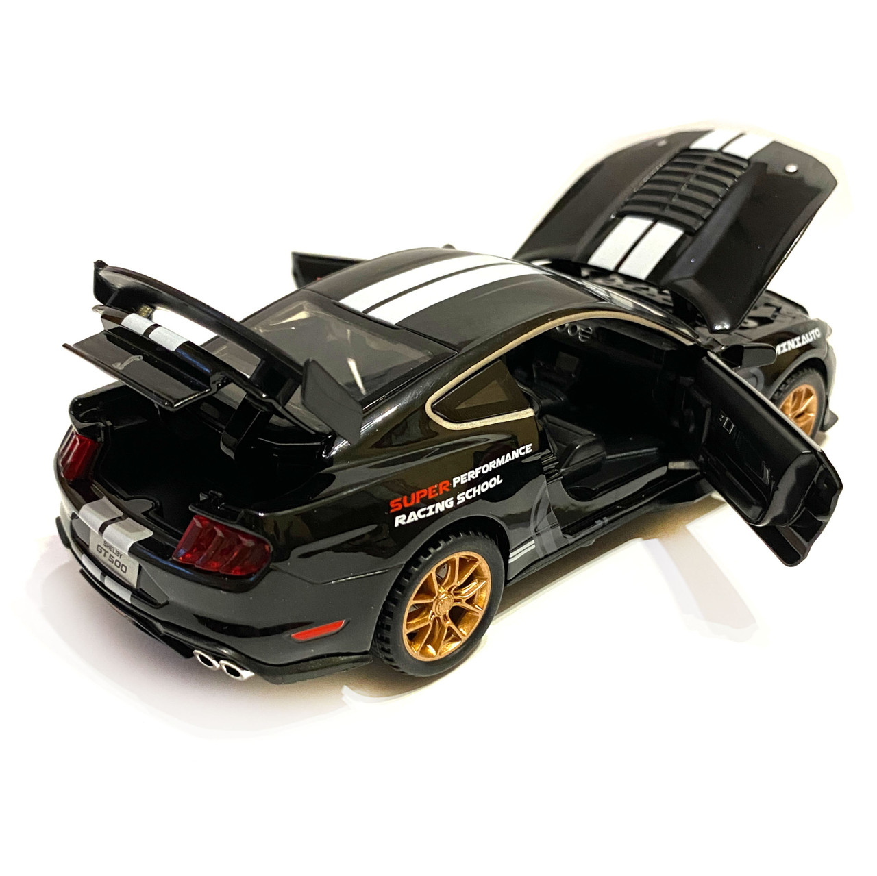 Машинка металлическая Ford Mustang Shelby GT500 AutoExpert Форд Мустанг шелби черный 16*6*6 см LF, фото №6