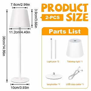 Настільна лампа LED Бездротова Портативна Сенсорна Акумуляторна Бежевий synthetic.ua - Фото 1