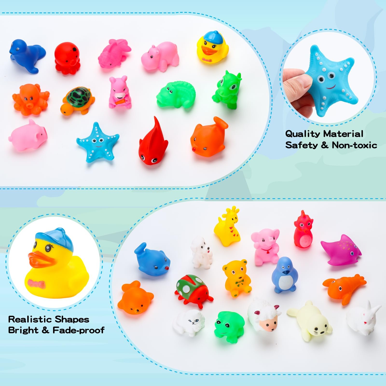 Набор игрушек для ванны 30 шт., фото №4