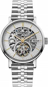 Мужские автоматические часы Ingersoll 1892 The Charles 44 мм со скелетовым циферблатом и браслетом из нержавеющей стали - Фото 1