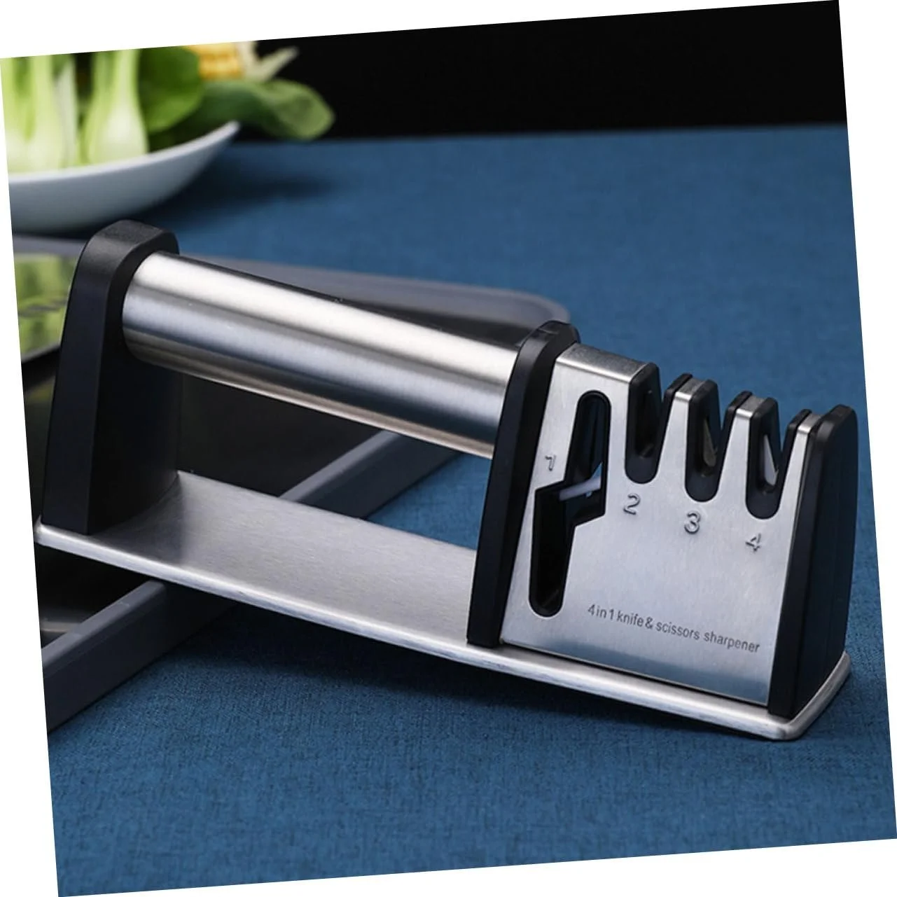 Ручная точилка для ножей TOYANDONA эргономичная нескользящая Серебристый, фото №5