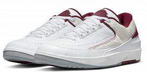 Кросівки Jordan 2 Retro Low Cherrywood White/Cherrywood Red (DV9956 103) synthetic.ua - Фото 1