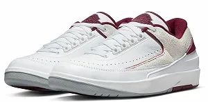 Кросівки Jordan 2 Retro Low Cherrywood White/Cherrywood Red (DV9956 103) synthetic.ua - Фото 1