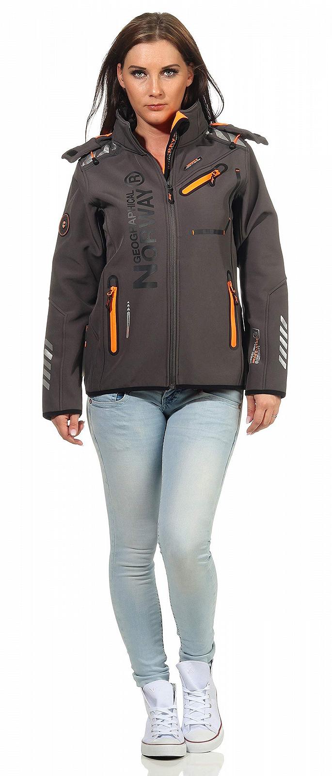 Куртка Softshell с капюшоном Geographical Norway Женская Ветрозащитная для активного отдыха, походов Осень, Весна, фото №5