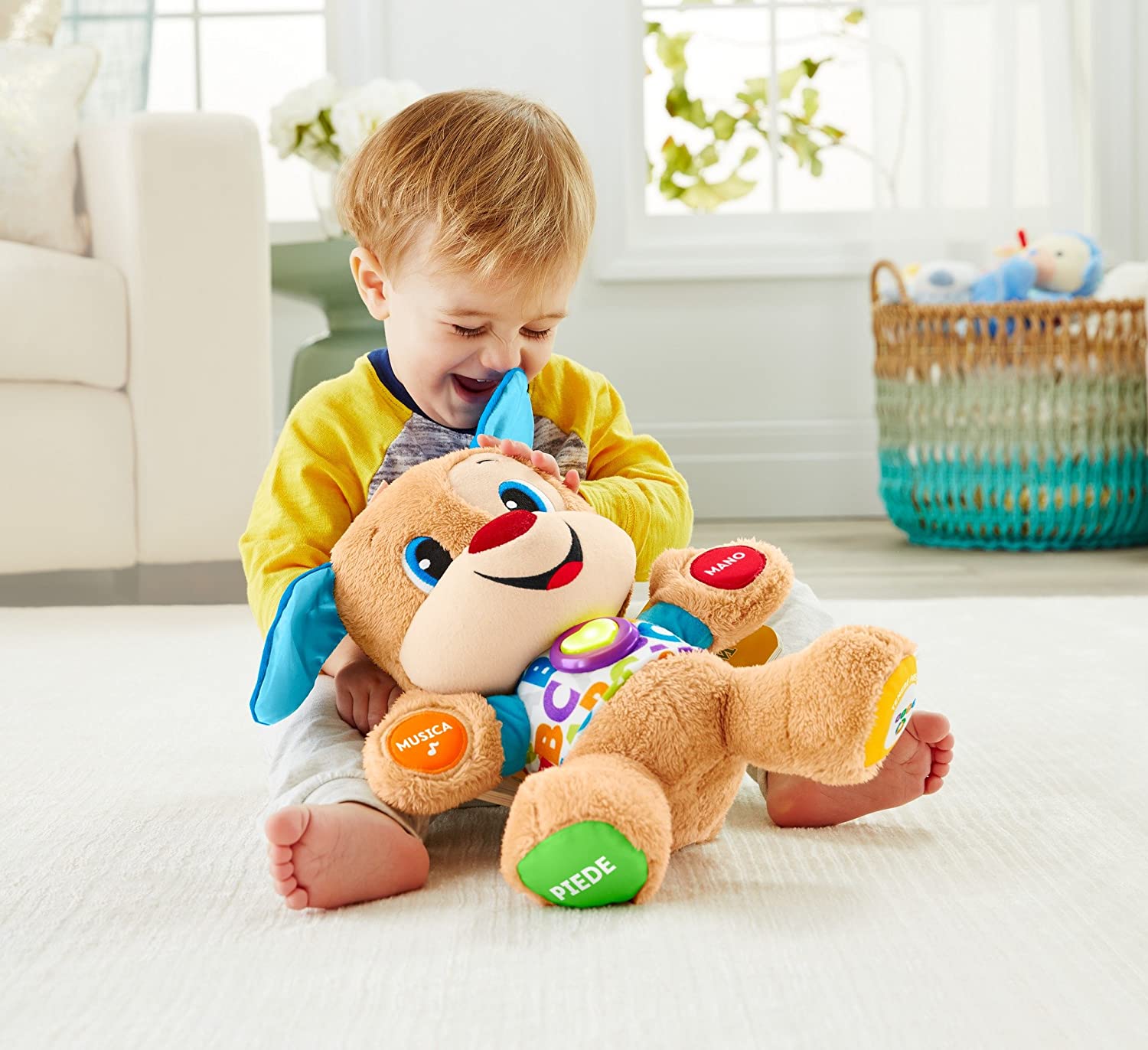 Интерактивная плюшевая игрушка Fisher-Price Puppy Learning Toy с подсветкой и умными этапами , фото №6
