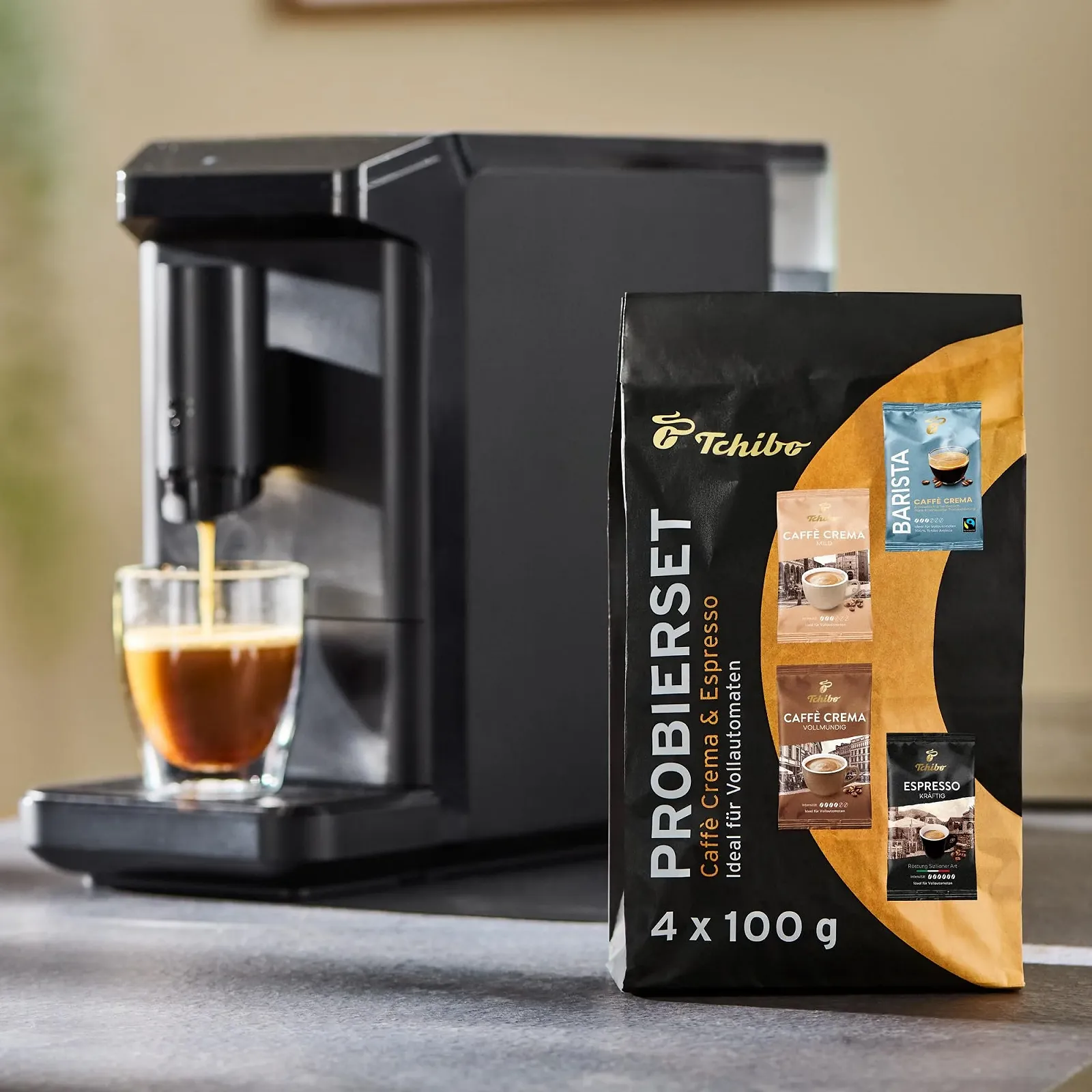 Кофемашина Tchibo Esperto Mini, автоматическая, для Caffé Crema и эспрессо, 16 см, компактная, черная, фото №8 Кофемашина Tchibo Esperto Mini, автоматическая, для Caffé Crema и эспрессо, 16 см, компактная, черная, фото №8