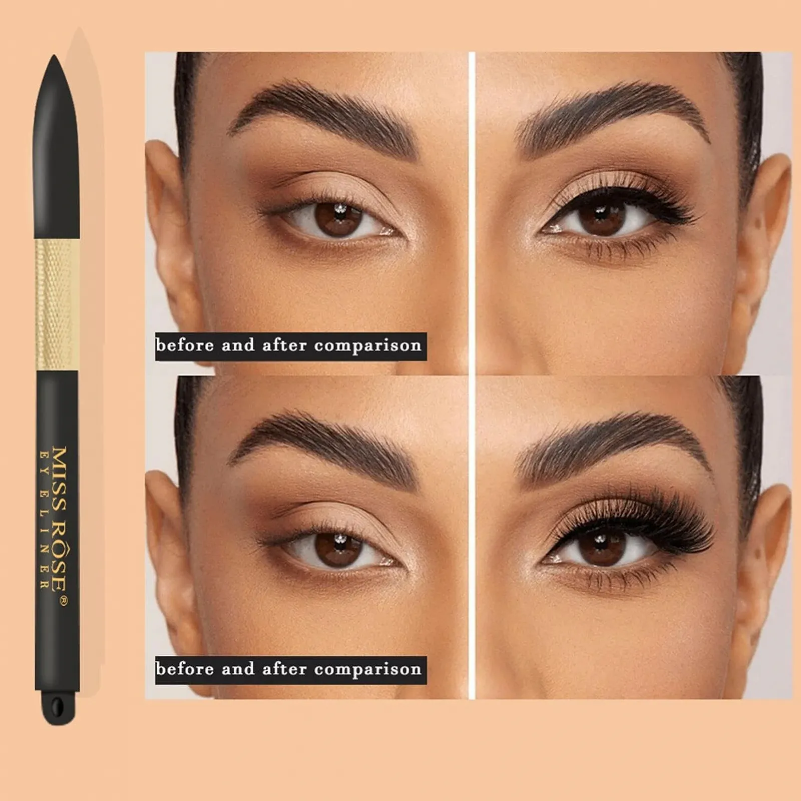 Рідка Підводка для очей водостійка високопігментована екстратонка прецизійна з рідким чорнилом, фото №7