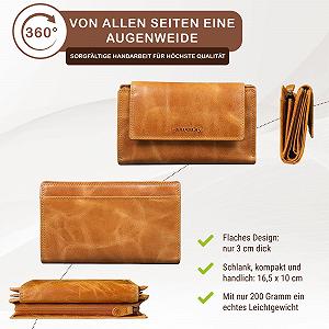 Кошелек STILORD Ira Кожаный Женский Винтажный Кошелек Perugia Brown M synthetic.ua - Фото 1