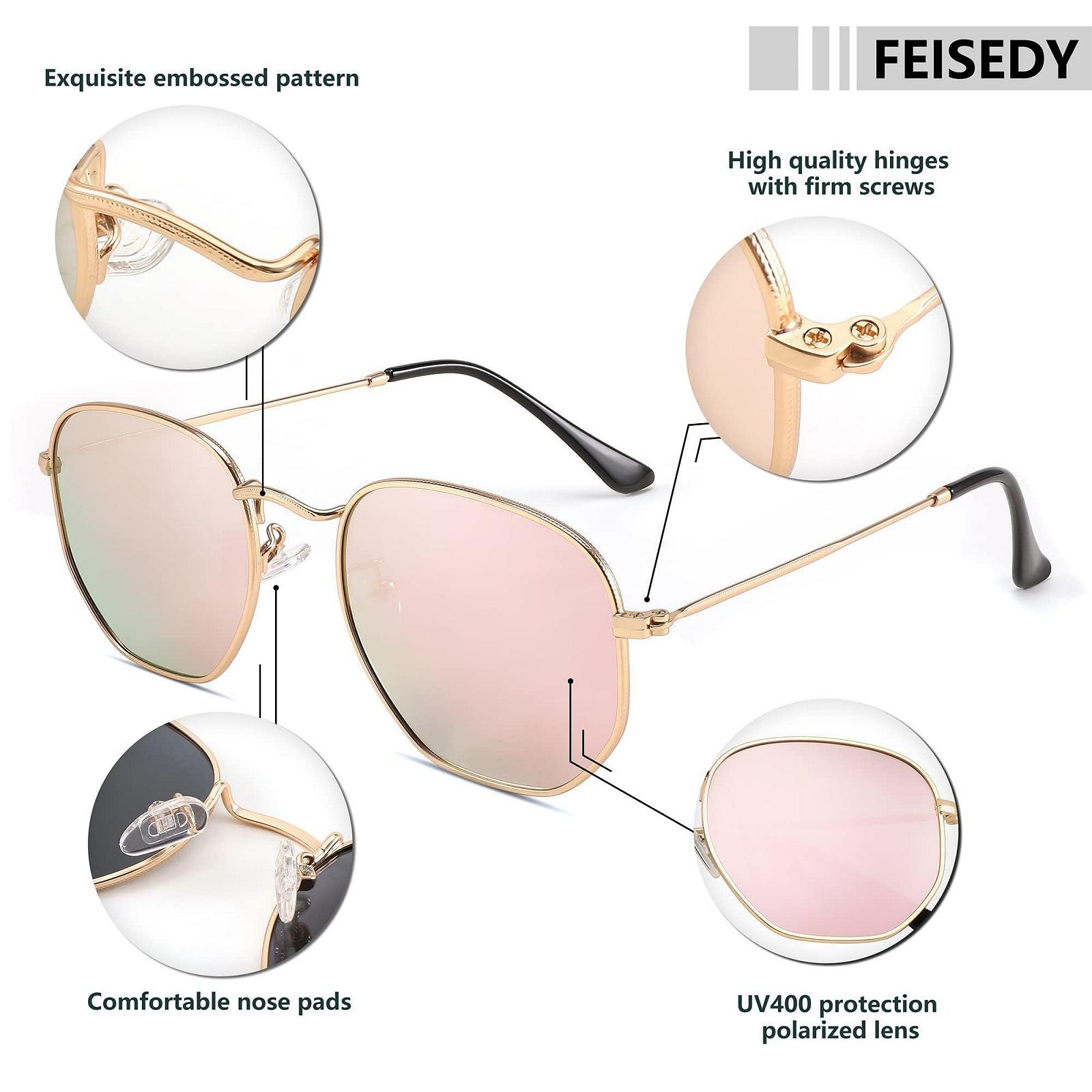 Поляризовані сонцезахисні окуляри FEISEDY для жінок і чоловіків Великі, фото №4 Поляризовані сонцезахисні окуляри FEISEDY для жінок і чоловіків Великі, фото №4