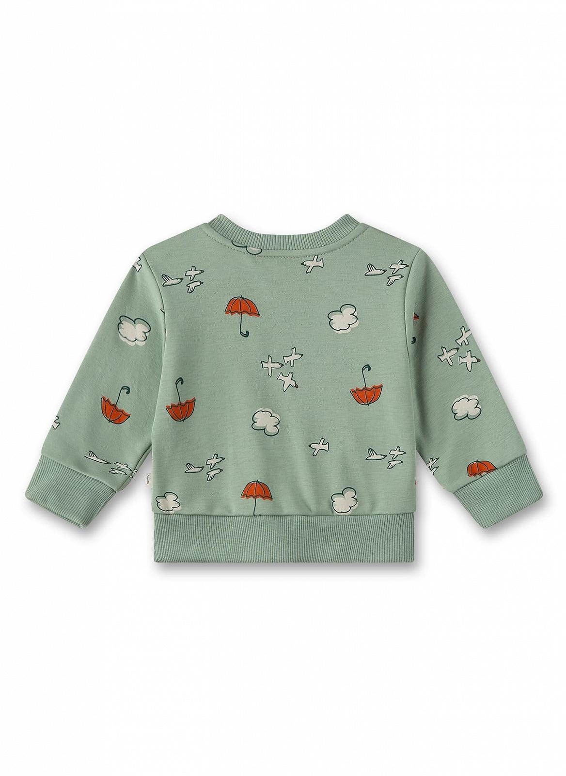 Толстовка Sanetta Дитяча Зелена з хмаринкою, фото №2