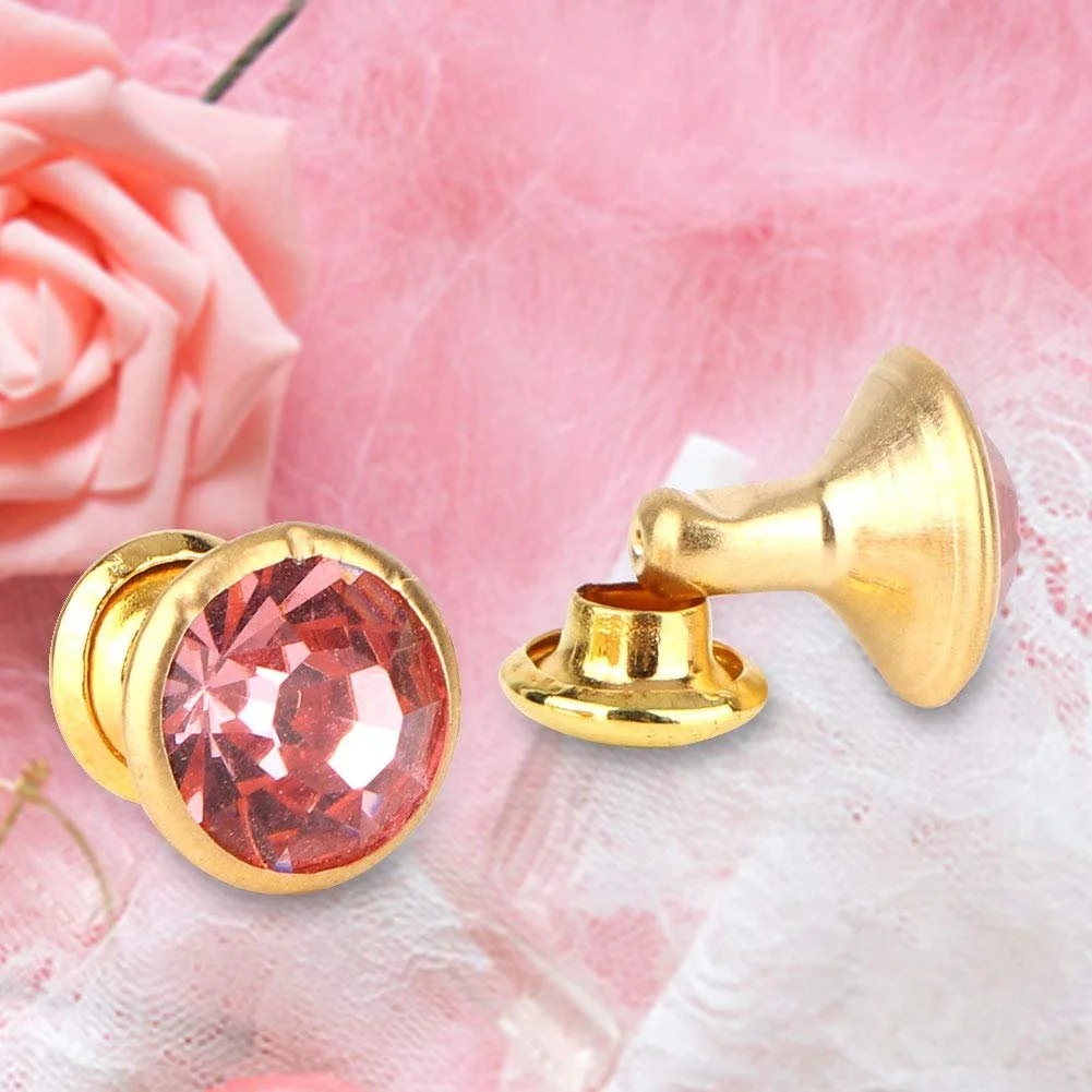 Декоративные стразы Золотая оправа + Розовый бриллиант, фото №4