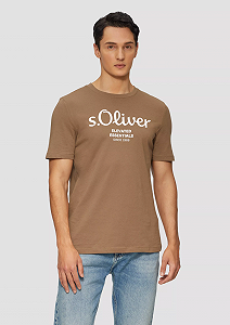 Футболка  à logo imprimé 2139909.84D1 s.Oliver Коричневий 2XL - Фото 1