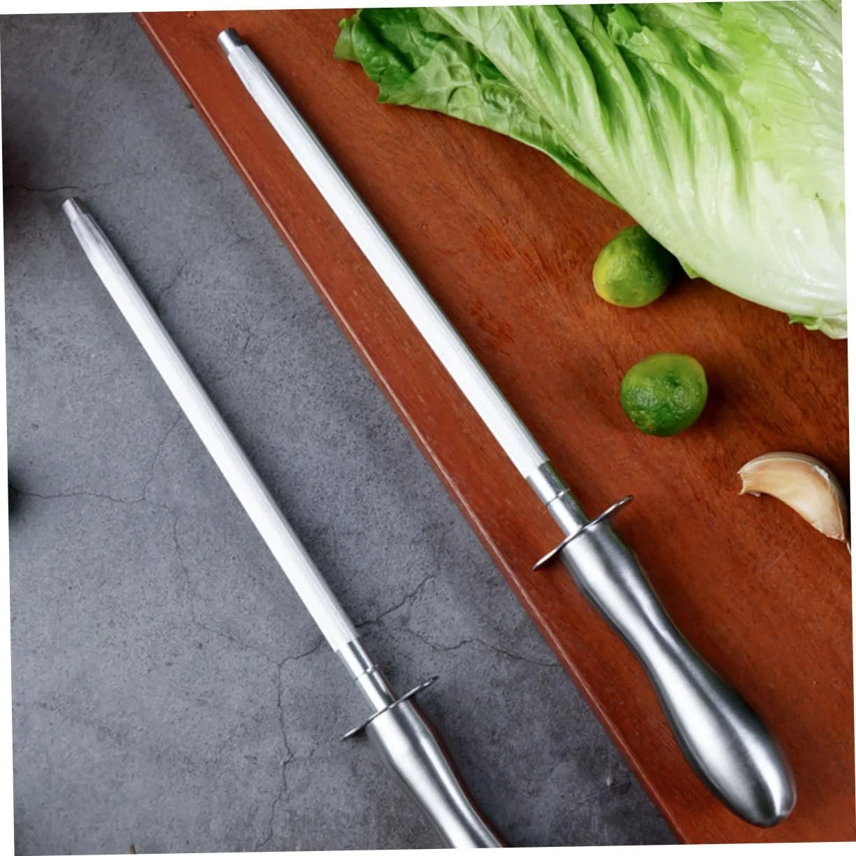 Мусат для кухонних ножів Ciieeo з вуглецевої сталі з ергономічною ручкою, фото №5