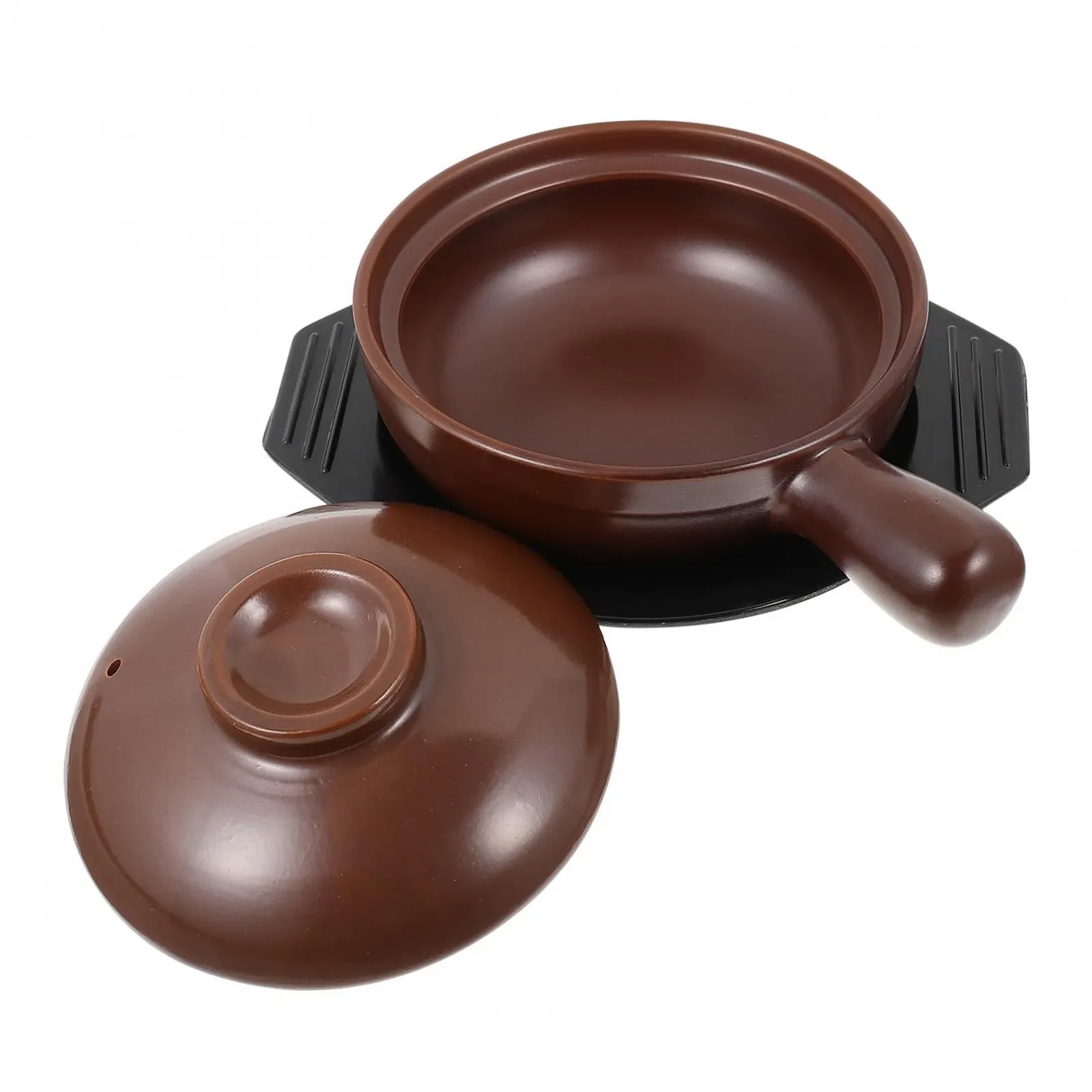 Керамическая кастрюля для супа с ручкой жаростойкая кислотостойкая для дома, фото №1