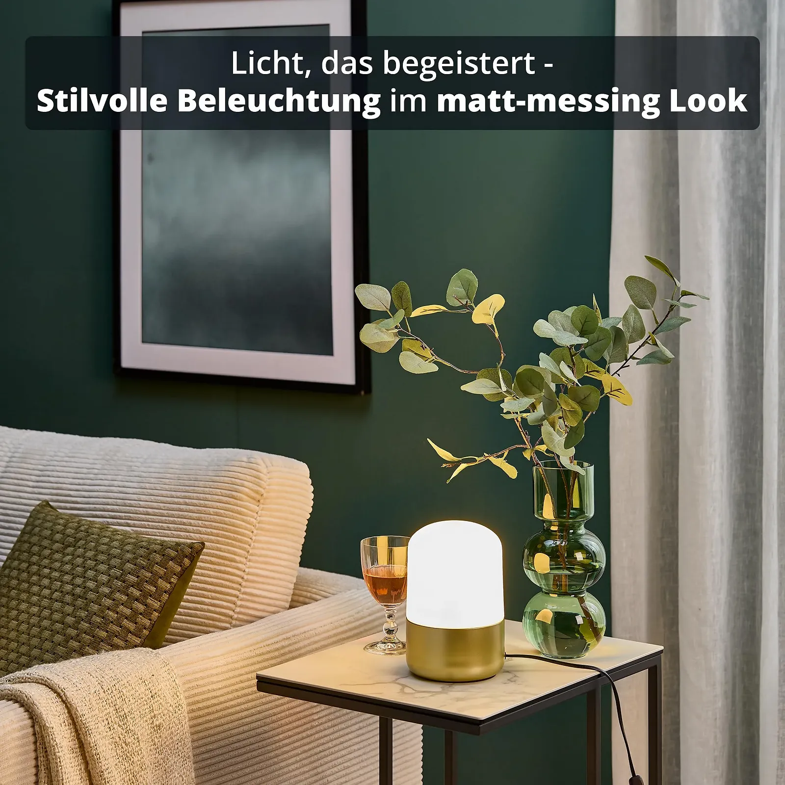 Настільна лампа KHG Modern E27 Метал 50 см Матова латунь, фото №2