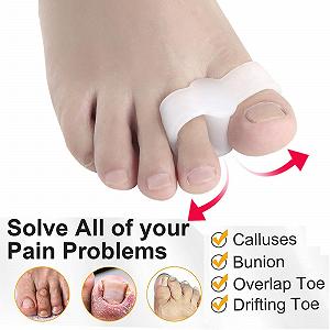 Гелевий коректор для великого пальця стопи з двома петлями, роздільник пальців, протектор, 2/4/10 штук synthetic.ua - Фото 1