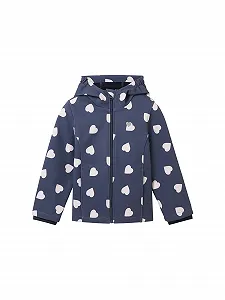 Куртка Softshell TOM TAILOR для дівчат з візерунком у вигляді сердець - Фото 1