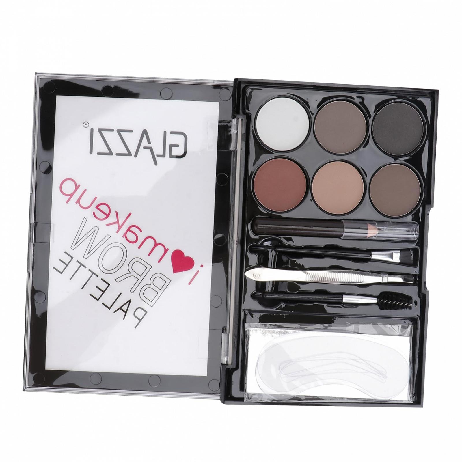 Набор BELLIFFY Пудра для бровей Карандаш Шесть цветов Инструмент Щетка ABS, фото №1