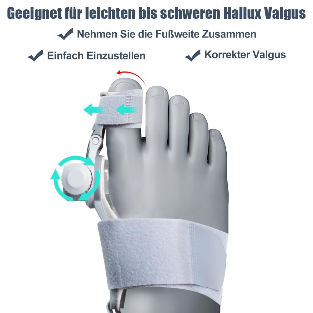 Шина для корекції Hallux Valgus Регульована з нековзним ремінцем на п'яті для корекції вальгусної деформації, фото №2