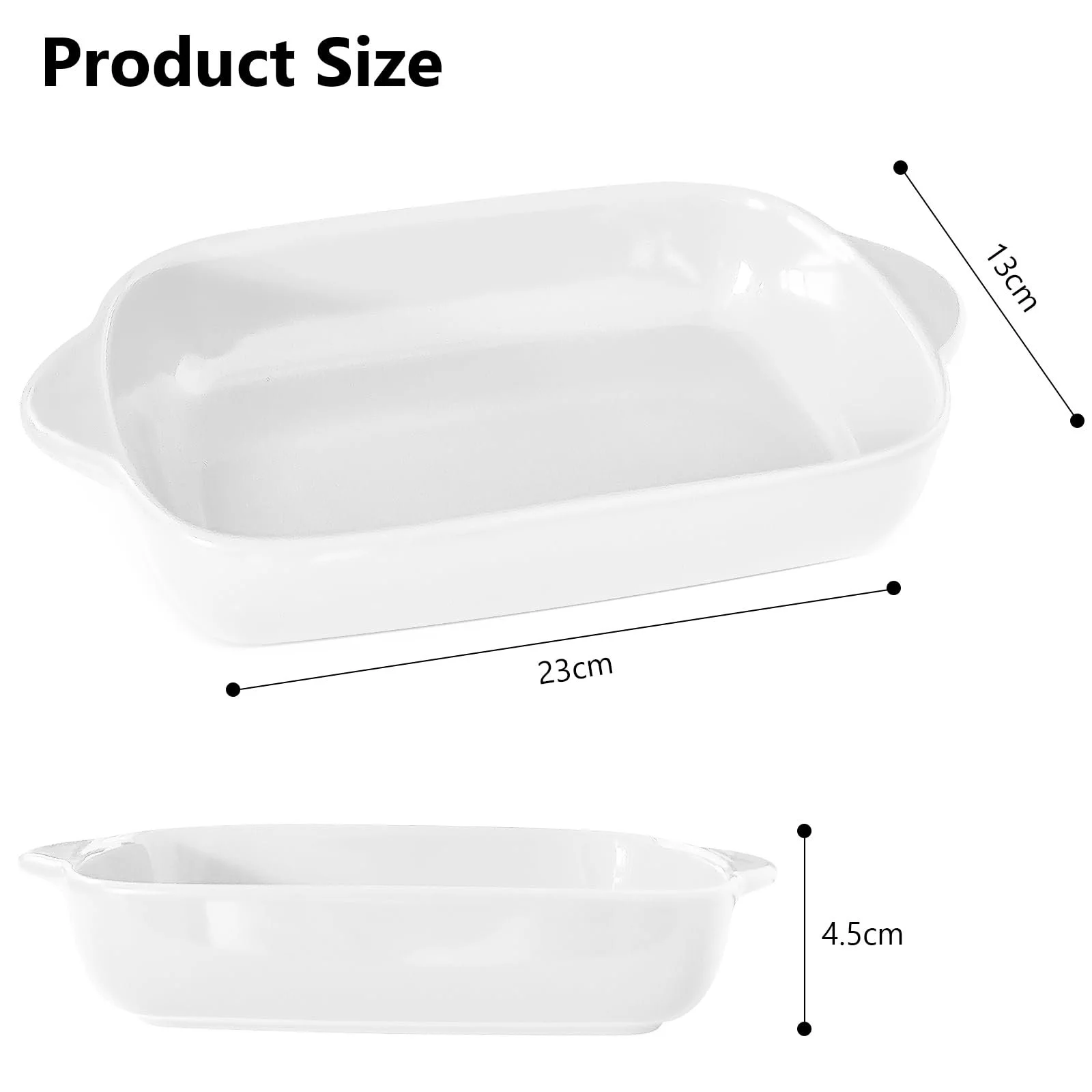 Набір форм для запікання Керамічні Прямокутні 23 х 13 см 2 шт., фото №2