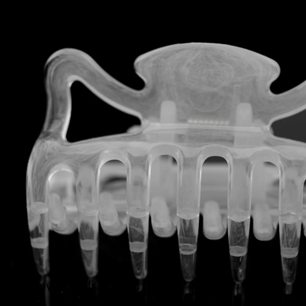 Заколка для волосся WeLoveBeads 6 см, прозора біла, 2 шт, фото №2