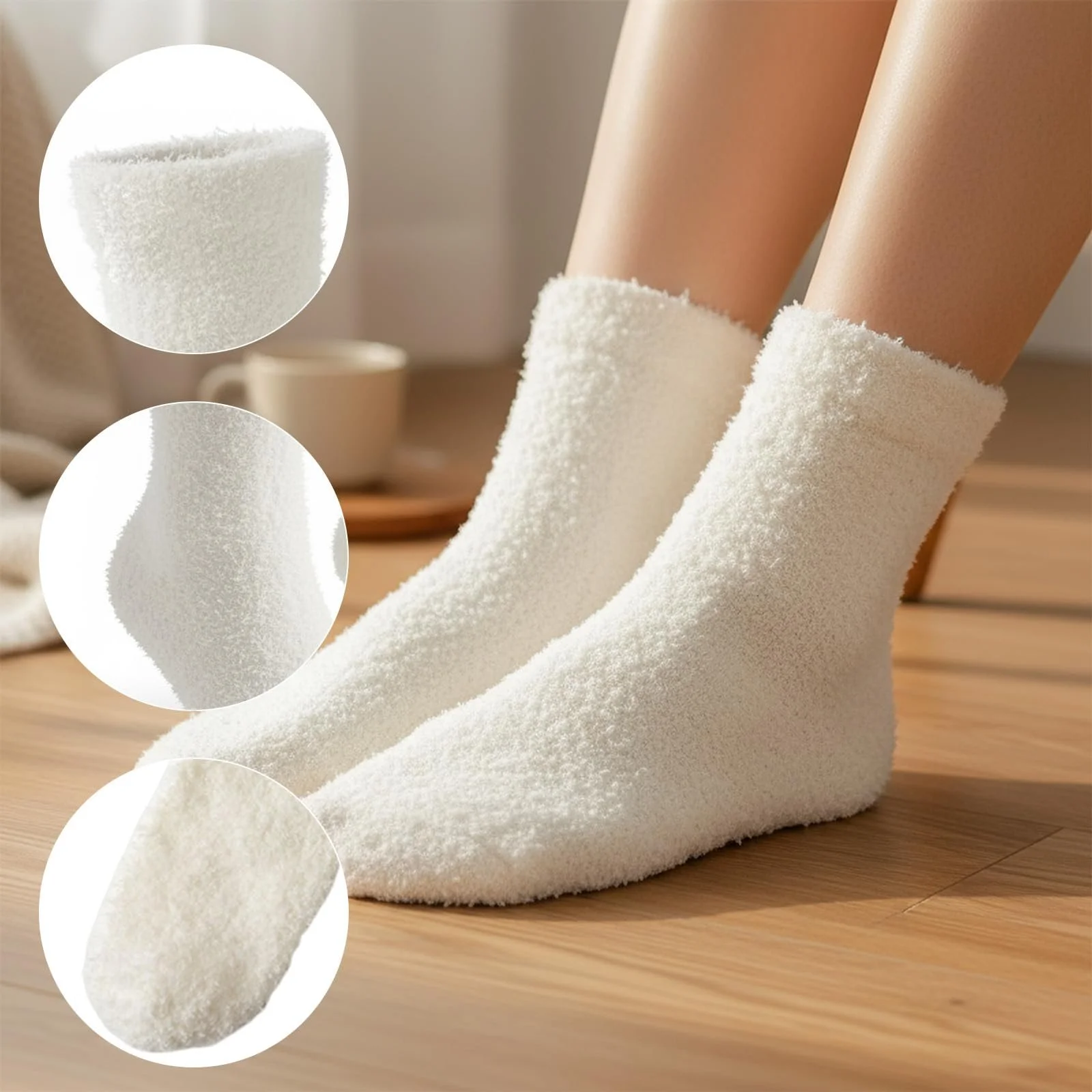 Носки Женские Пушистые Носки из Кораллового Флиса, 6 пар, фото №3 Носки Женские Пушистые Носки из Кораллового Флиса, 6 пар, фото №3