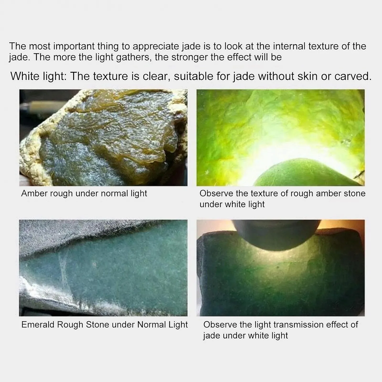 Фонарь Pilipane Jade Assessment для идентификации ювелирных изделий, двойной, 4 источника света, USB-перезаряжаемый, экспертный фонарь для нефрита, для оценки антикварных монет, фото №8