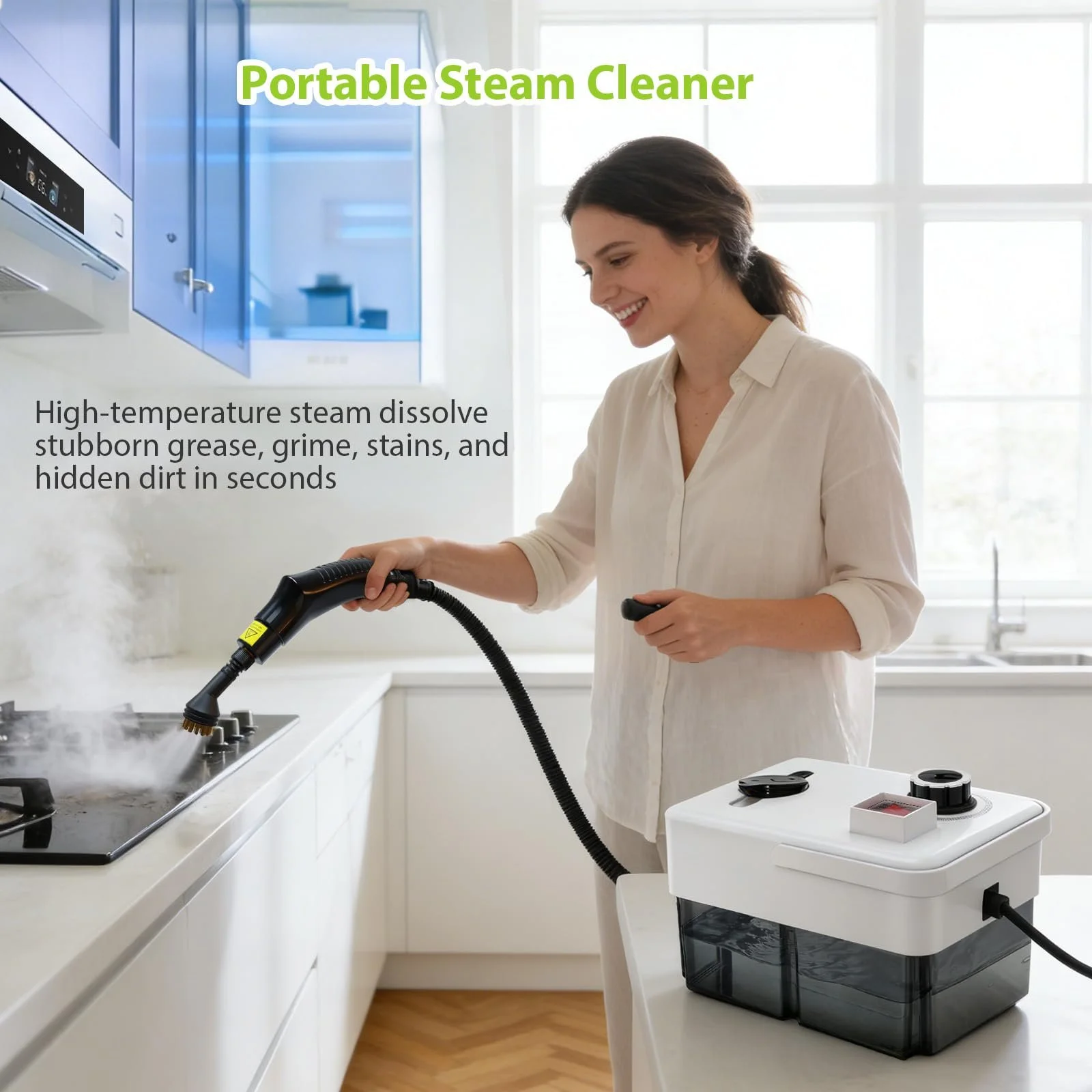 Ручний пароочисник 1950 Вт 3 бар 1600 мл, фото №2