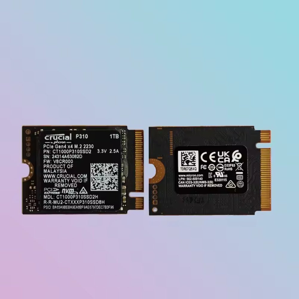 SSD Crucial P310 1TB 2230 M.2 NVMe 7100MB/s PCIe Gen4x4 for PC, Microsoft Surface Pro, Steam Deck, фото №8