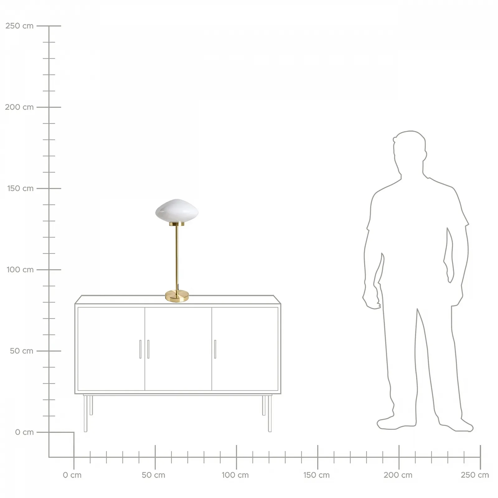Настільна лампа Beliani Sibun Металева Золотиста 62 см, фото №8