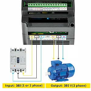Частотний перетворювач Mophorn A2-8075 / 7.5 кВт / IN 220В / OUT 3-фази / 50А / RS485 (Modbus) / Чорний synthetic.ua - Фото 1