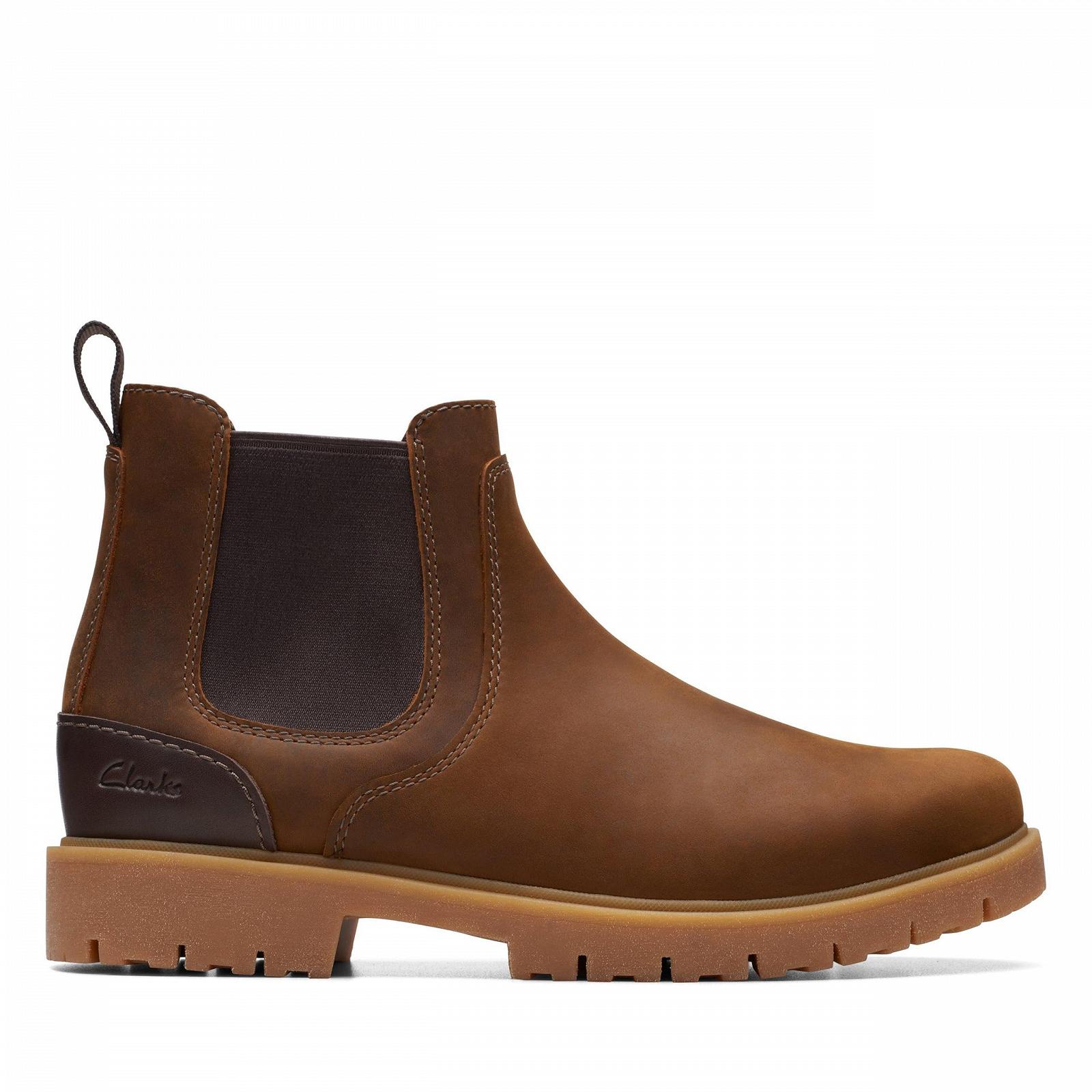 Ботинки Clarks Rossdale Top Кожаные Коричневые, фото №1