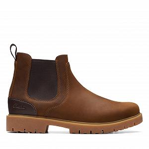 Ботинки Clarks Rossdale Top Кожаные Коричневые - Фото 1