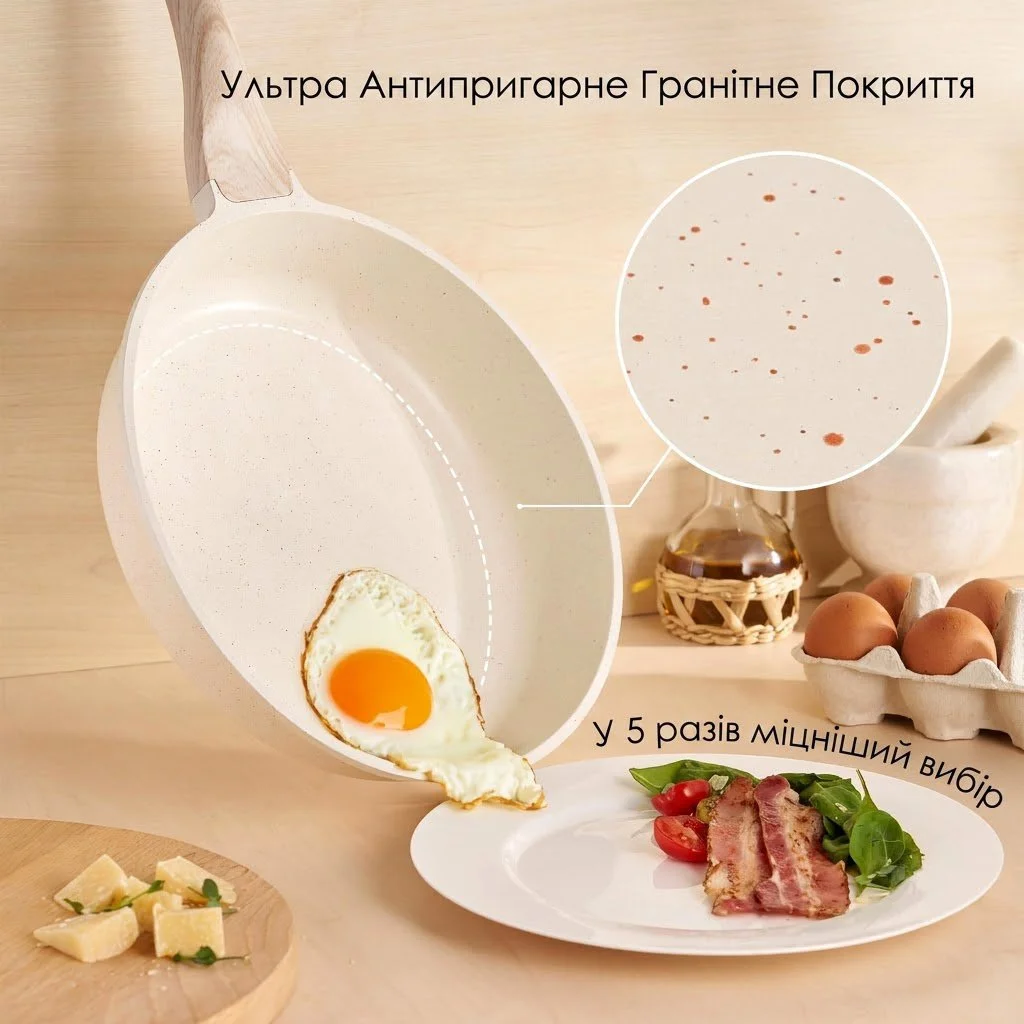 Набір посуду JUST PERFECTO 15 предметів / З гранітним покриттям та кришками / Індукційний, фото №4