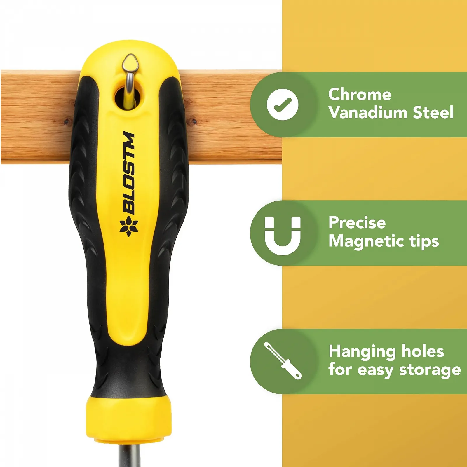 Набір викруток BLOSTM довгих магнітних 2 шт 300 мм Chrome Vanadium, фото №2